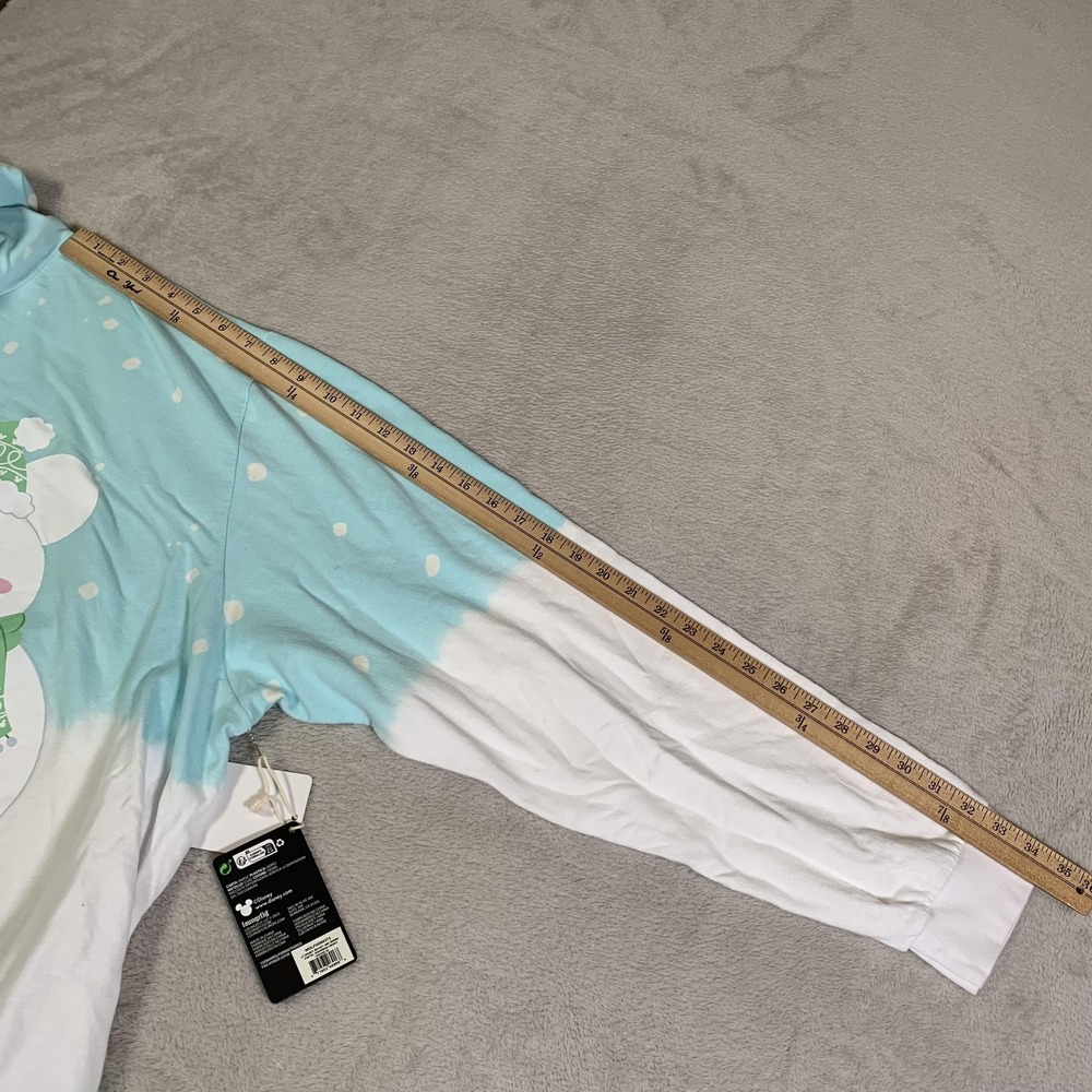 Loungefly Hoodie Womens 2X Blue Mickey Minnie Daisy Donald Snowman Holiday NEW - Picture 10 of 16